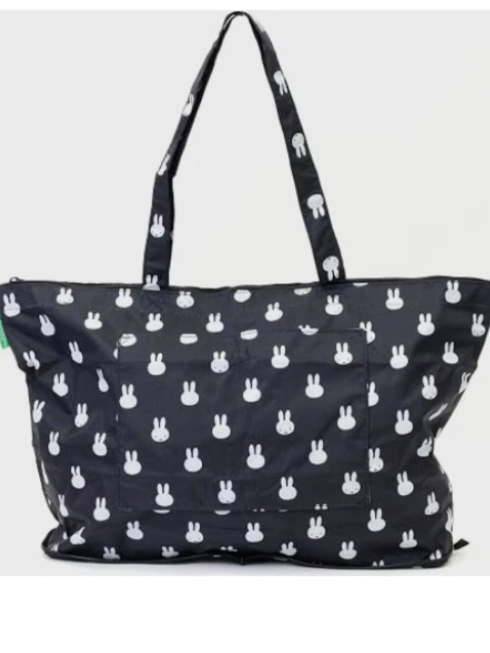 NWT Miffy Large Foldable Carry On Duffle Tote Bag Black Travel Folding Luggage - Picture 4 of 6